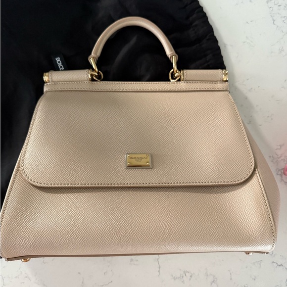 Dolce & Gabbana Cream Leather Handbag - Picture 1 of 5
